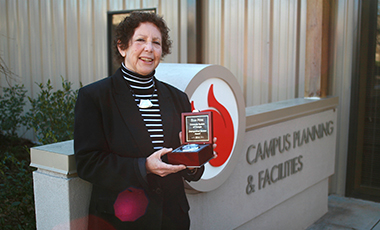 Her resume reads like the reference box of a University of West Georgia campus map: Arbor View, Campus Center, Coliseum, Stadium, Greek Village, Nursing Building, Visual Arts Building, Center Pointe – University Architect Elsa Pena has played a major role in all of them. Overall, she has had an impact on over 1 million of the total 2.6 million square feet of building space on campus.