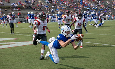 An undeniable excitement buzzes through the air at the University of West Georgia. Wolves football is 9-0. It’s a record only three other UWG teams have held heading into the 10th week of the season. The Wolves were undefeated at this point in the season in 2000, 1982 and 1981, with the program moving into the NCAA Division II playoffs at the conclusion of each of those seasons.