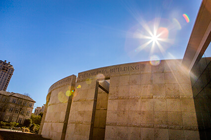 Photo of the Lloyd and Mary Ann Whitaker Cyclorama Building at the Atlanta History Center