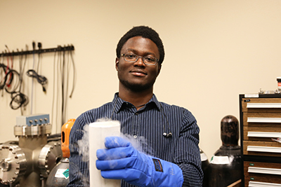 UWG student in the lab.