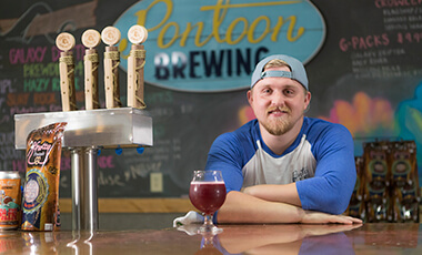 Where most business owners see challenges, Sean O’Keefe sees hopportunities. The CEO and co-founder of Pontoon Brewing Company – a current graduate student at the University of West Georgia pursuing his master of business administration degree – gets business done with a carefree attitude. It’s all part of what he calls “the pontoon lifestyle.”