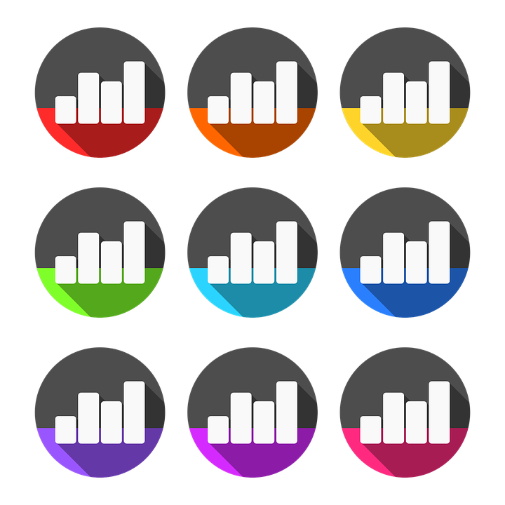 Digital graphic showing circles with graphs representing the clery act statistics.
