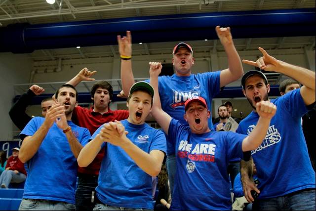 Students cheering