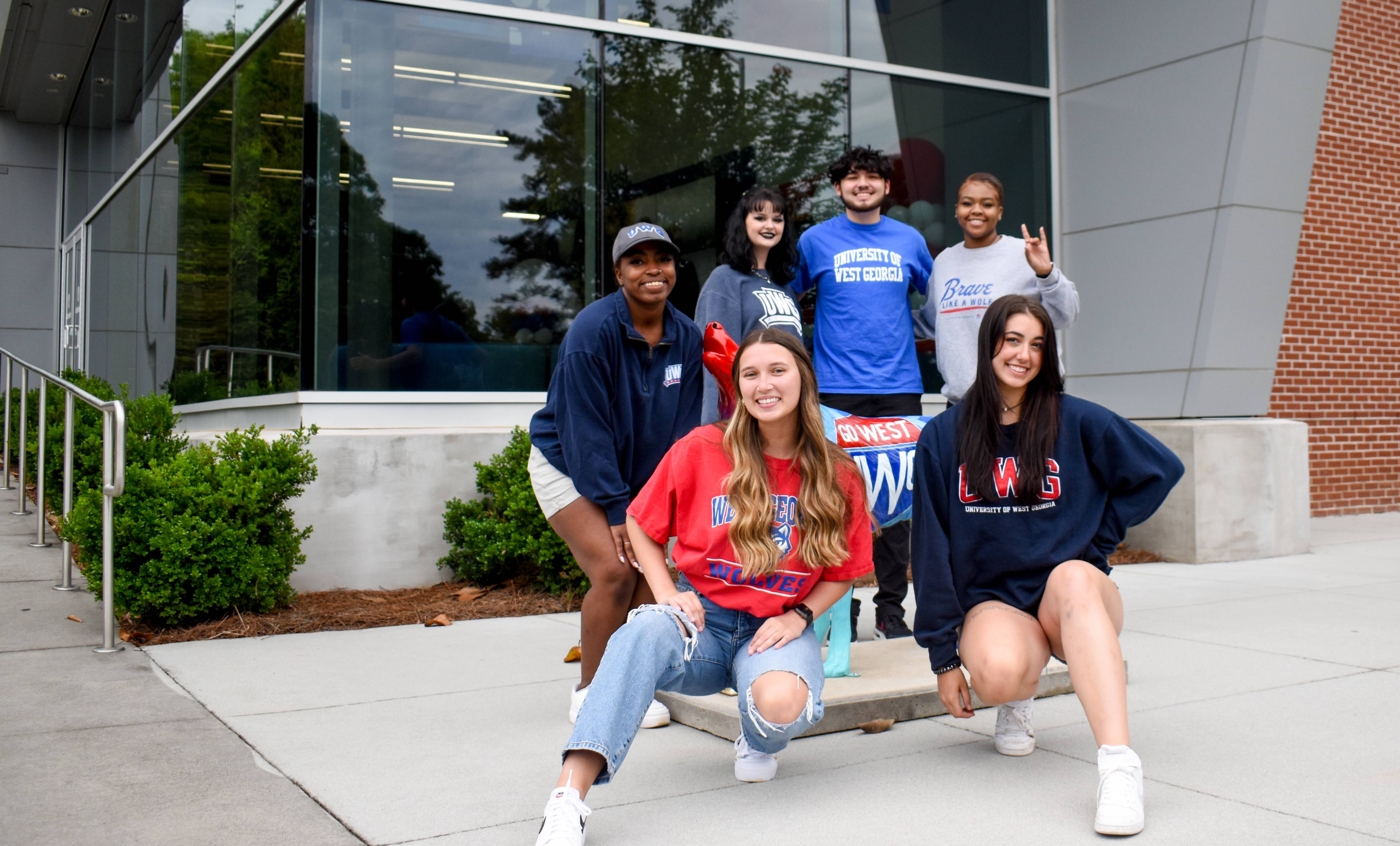 Students at Admissions Building