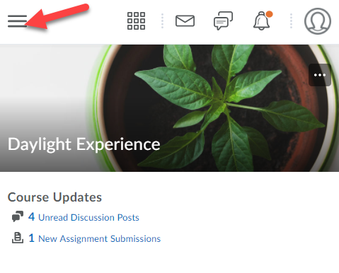 Daylight hamburger menu